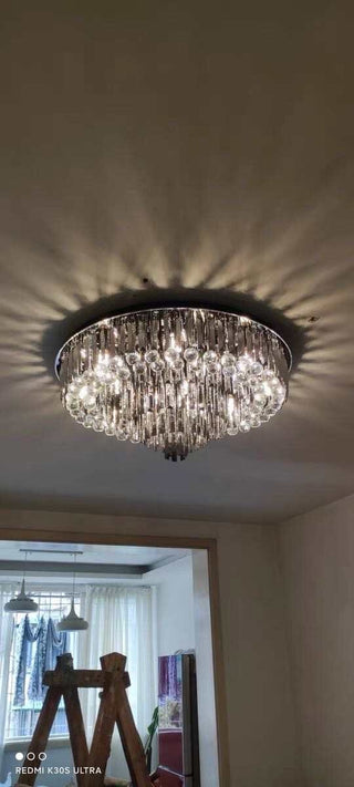 Meridian Black Crystal Chandelier Modern  Ornate Antique Finish Fixture