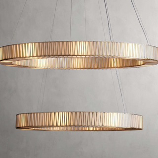 Jinnah 2-Tier Round Chandelier Modern  Sculptural Spiral LED Fixture