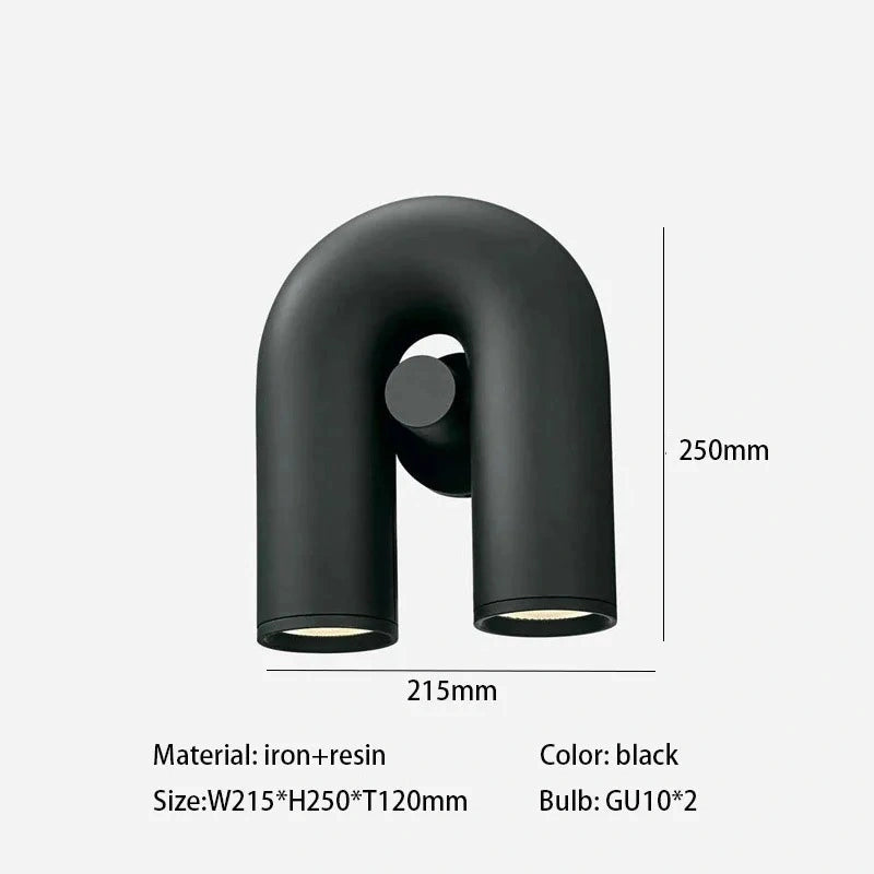 Zynella Nordic Macarone U-Shaped LED Chandelier