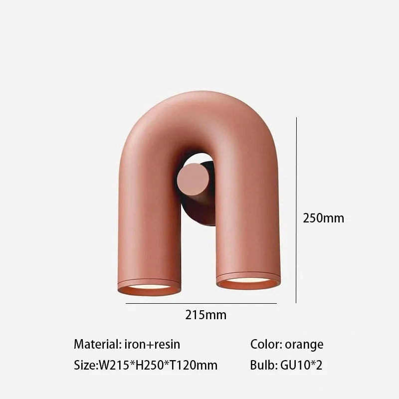 Zynella Nordic Macarone U-Shaped LED Chandelier