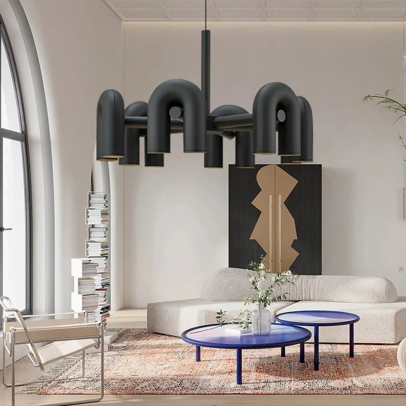 Zynella Nordic Macarone U-Shaped LED Chandelier
