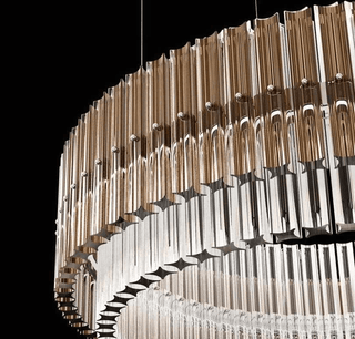 Mia Glass Chandelier Modern  Chic Glass Globe Pendant