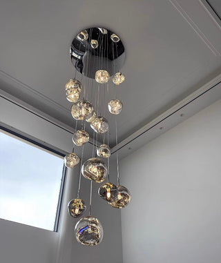 Luna Pendant Chandelier Modern  Sculptural Spiral LED Fixture