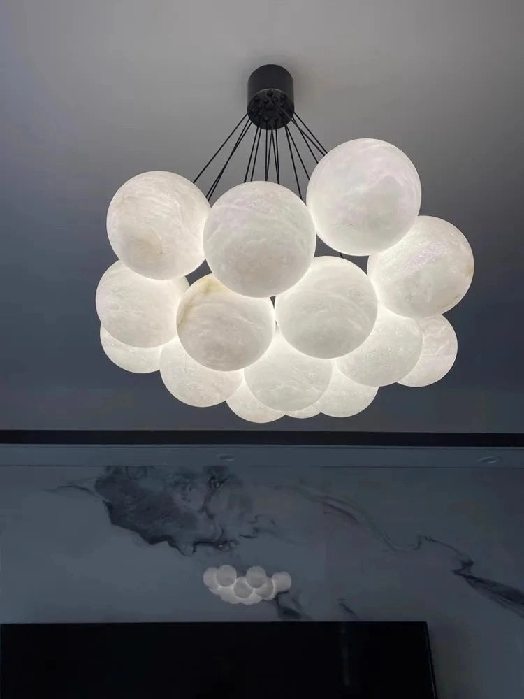 Zynella Marble Round Ball Marble Pendant Light