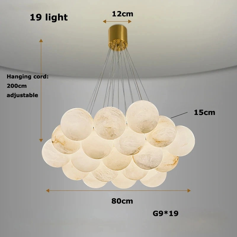 Zynella Marble Round Ball Marble Pendant Light