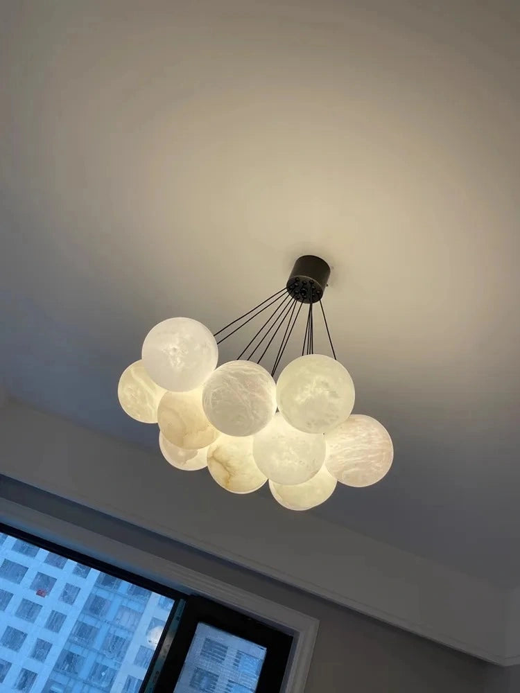 Zynella Marble Round Ball Marble Pendant Light