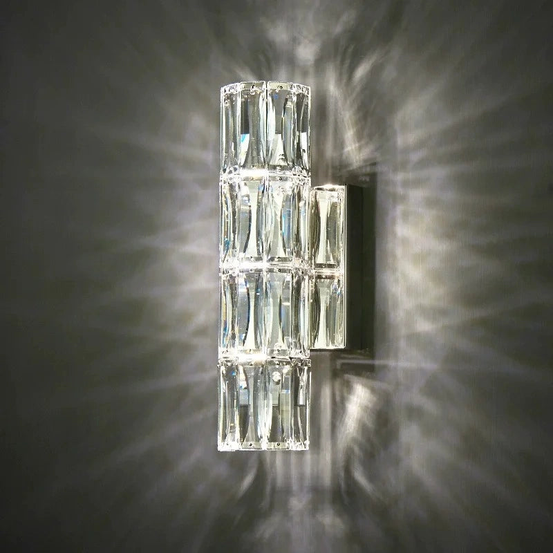 Chrome Radiance Crystal Wall Lamp