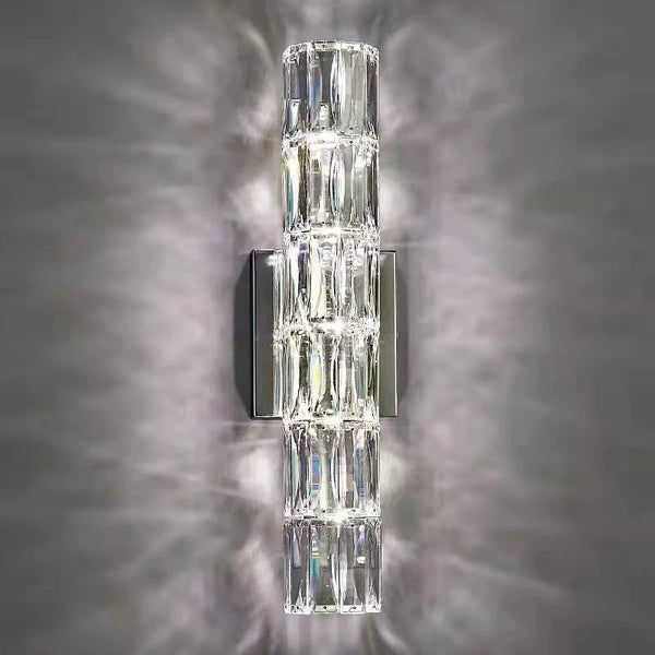 Chrome Radiance Crystal Wall Lamp