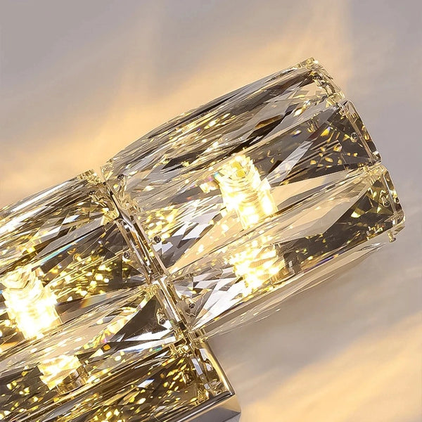 Chrome Radiance Crystal Wall Lamp