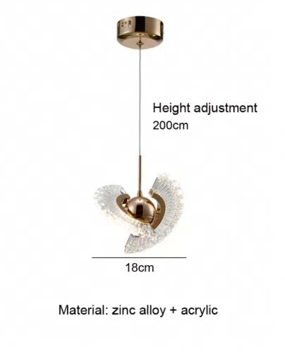 Zynella Mini Acrylic LED Pendant Chandelier