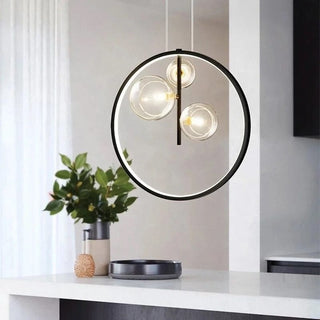 Glass Globe Pendants Modern  Sleek Linear Suspension Light