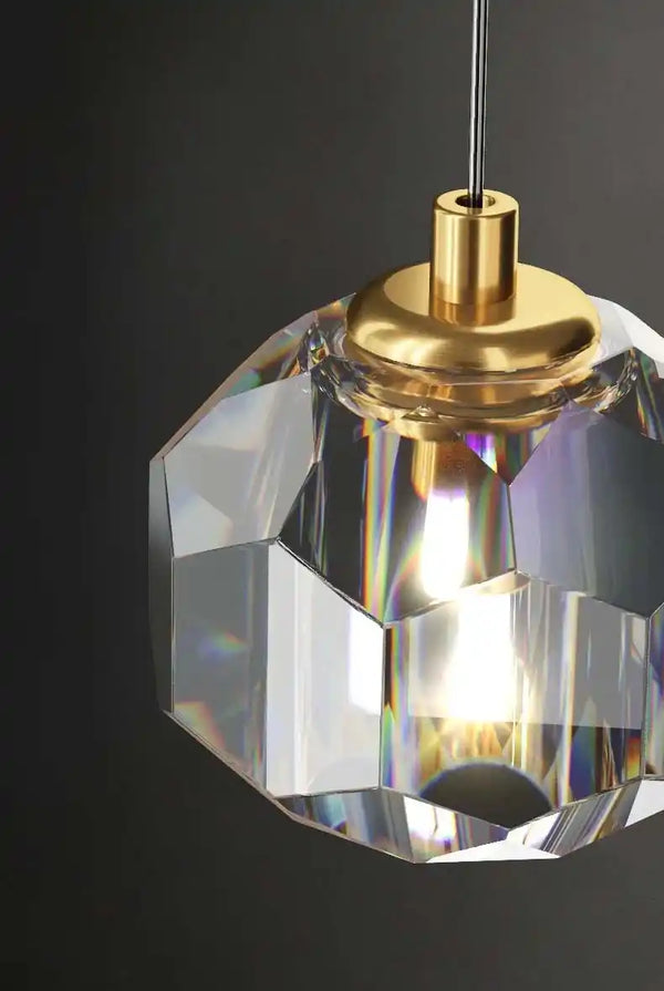 Zynella Gemini: Nordic Double-Head Crystal Pendant