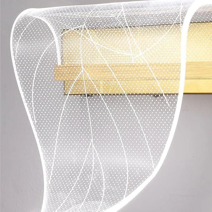 Zynella Modern Gold LED Acrylic Wall Lamp