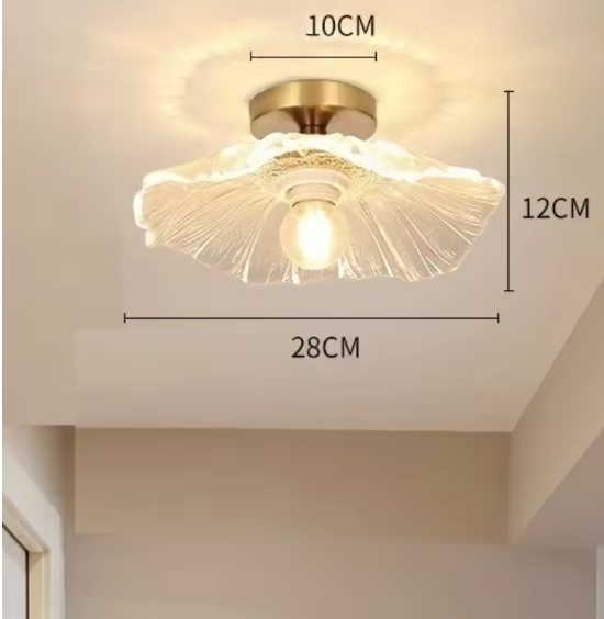 Zynella Windsor Bloom – Flower Glass Semi-Flush Ceiling Light