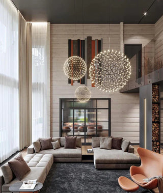 Zynella Firework Chandelier Modern  Sculptural Spiral LED Fixture