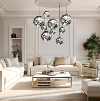 Luna Pendant Chandelier Modern  Sculptural Spiral LED Fixture