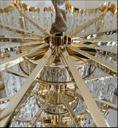 Zynella Elegant Crystal Pendant Light for Living & Dining Room