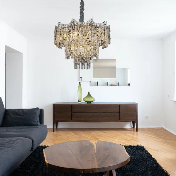 Zynella Elegant Crystal Pendant Light for Living & Dining Room