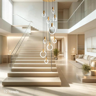 Halo Ring Chandelier Modern  Chic Glass Globe Pendant