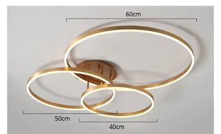 Carly Ring Chandelier Modern  Scandinavian Wooden Accent Light