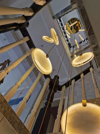 Marble Pendant Lights Modern  Opulent Multi-Tier Crystal Chandelier