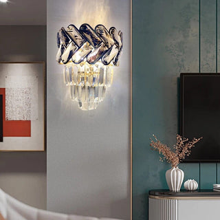 Royal Orchid Crystal Wall Lamp Decorative Modern  Sleek Linear Suspension Light