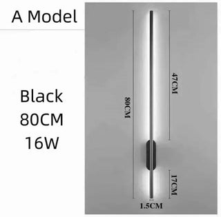 Zynella Black Tube Wall Lamp Modern Geometric Design Lamp