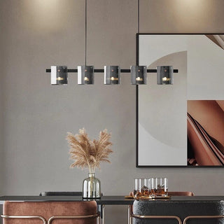 Houdini Long Chandelier Modern  Scandinavian Wooden Accent Light