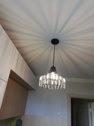 Serenity Crystal Pendant Lamp Opulent Modern  Handcrafted Artisan Ceiling Light