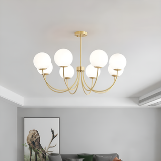 Marnie Alabaster Globe Chandelier Modern  Luxury Marble Base Table Lamp