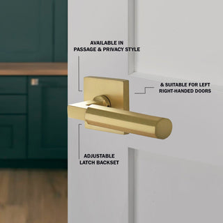 Zynella Door Handle Modern  Art Deco Inspired Illumination