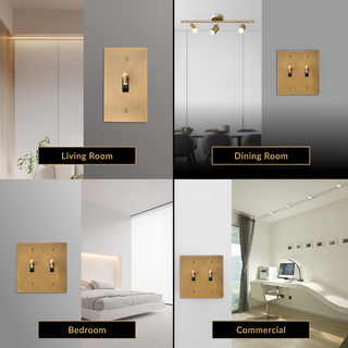 Retro Brass Panel Toggle Switch Luxurious Modern  Vintage Brass Accent Lighting