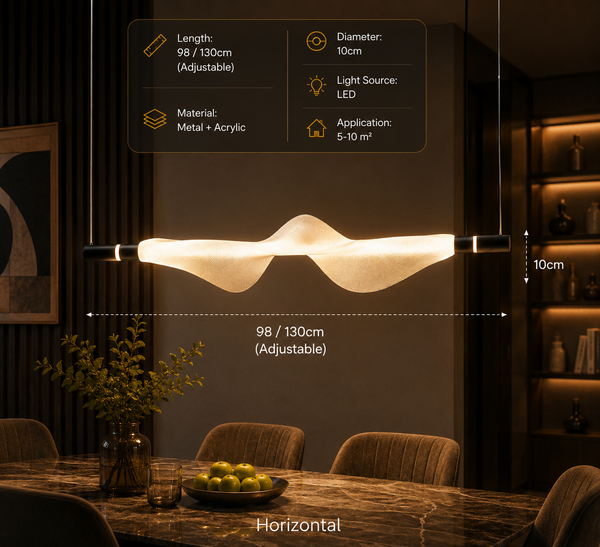 Zynella Nordic Long Tubes LED Linear Pendant Light
