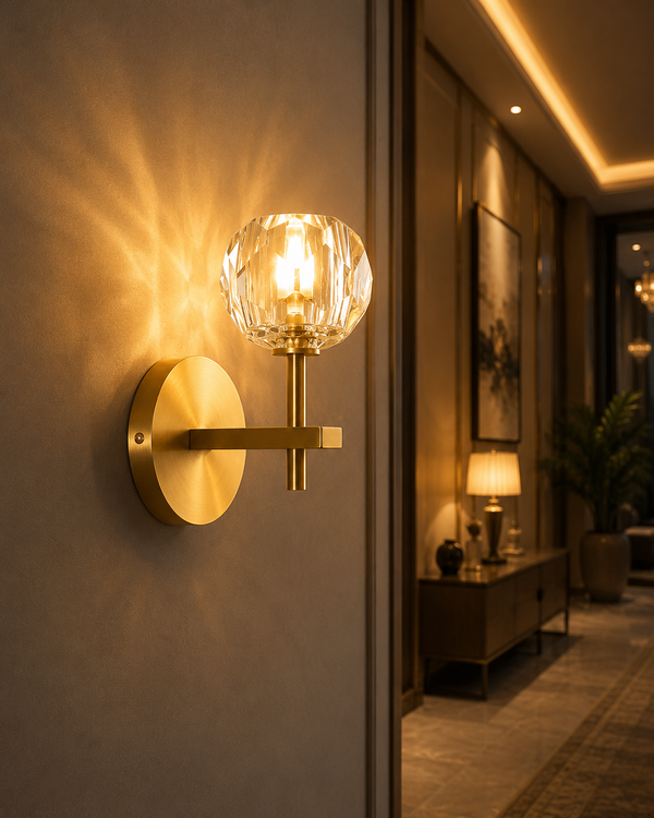 Ebony Crystal Classic Wall Lights
