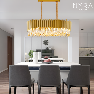 Serena Dining Chandelier Opulent Modern  Ultra Slim LED Panel Lighting