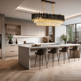 Leonardo Chandelier Collection Modern  Luxury Gold Frame Light Fitting
