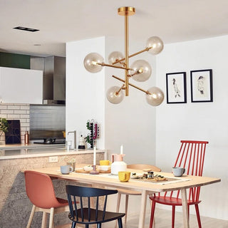 Lara Bubble Chandelier Modern  Sleek Linear Suspension Light