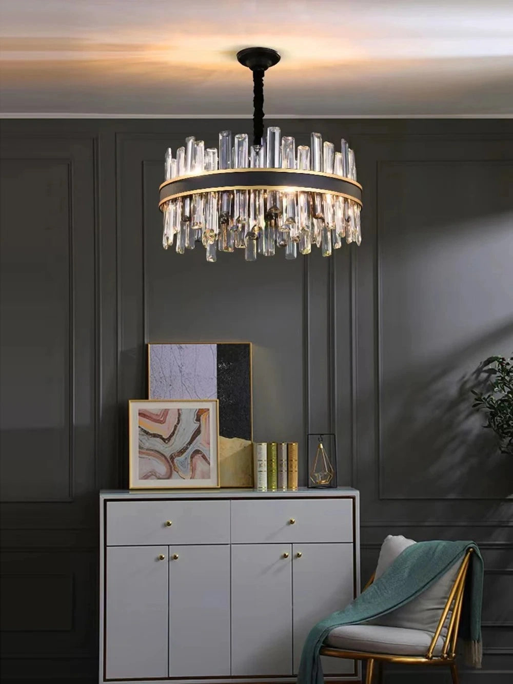 Zynella Luxury American Crystal Pendant Light