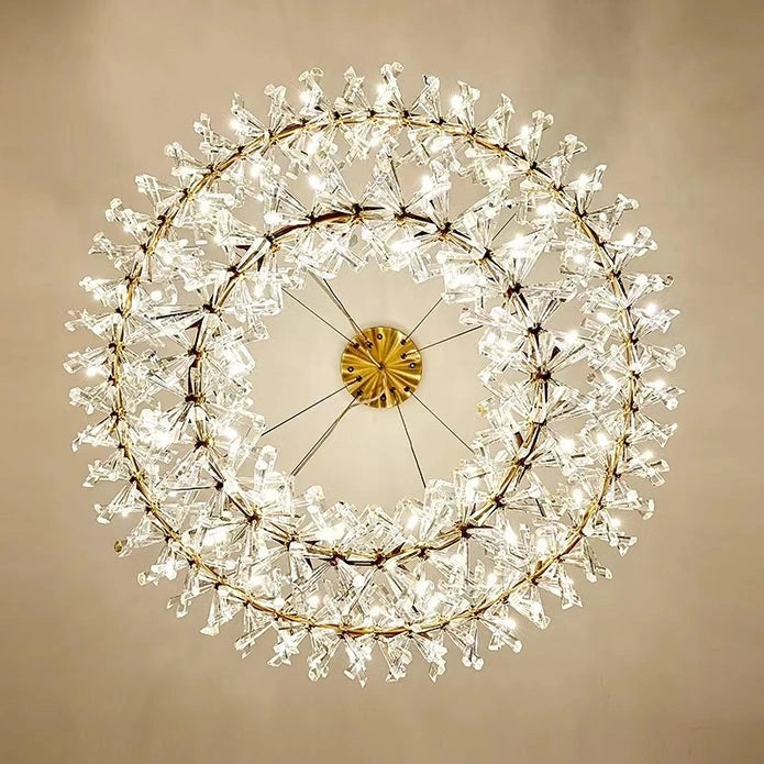 Zynella Nordic Flower Crystal LED Pendant Chandelier