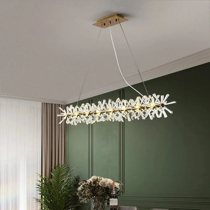 Zynella Nordic Flower Crystal LED Pendant Chandelier