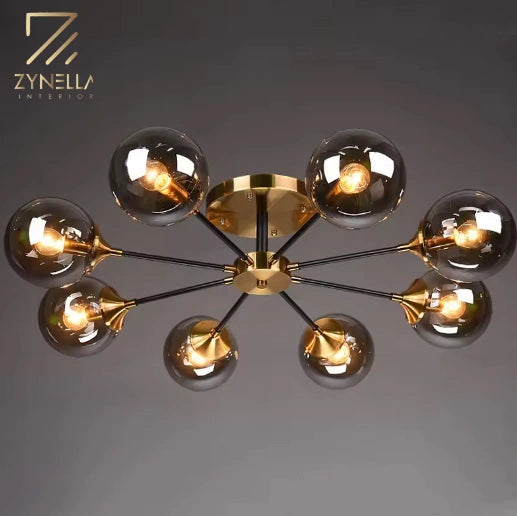 Jade Glass Ball Modern Chandelier