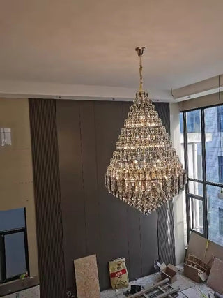 Ariana Chandelier Modern  Opulent Multi-Tier Crystal Chandelier