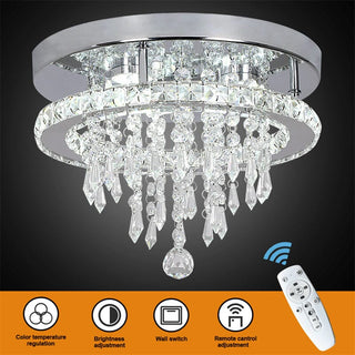 Emily Crystal Lamp Modern  Chic Glass Globe Pendant