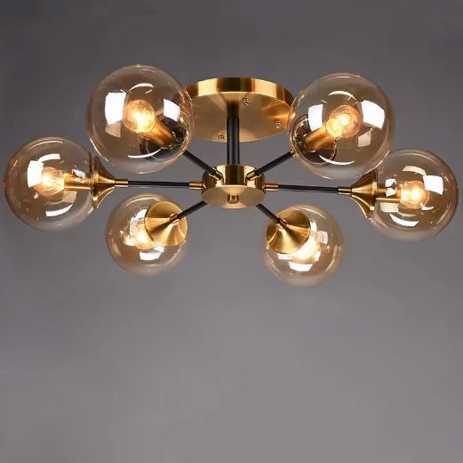 Jade Glass Ball Modern Chandelier