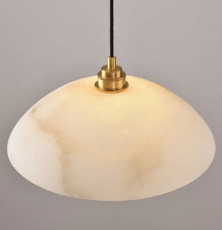 Inigo Marble Alabaster Hanging Lamps Modern  Sculptural Spiral LED Fixture