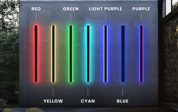 Zynella Chroma: Smart WiFi RGB Linear Outdoor Sconce (IP65 Waterproof)