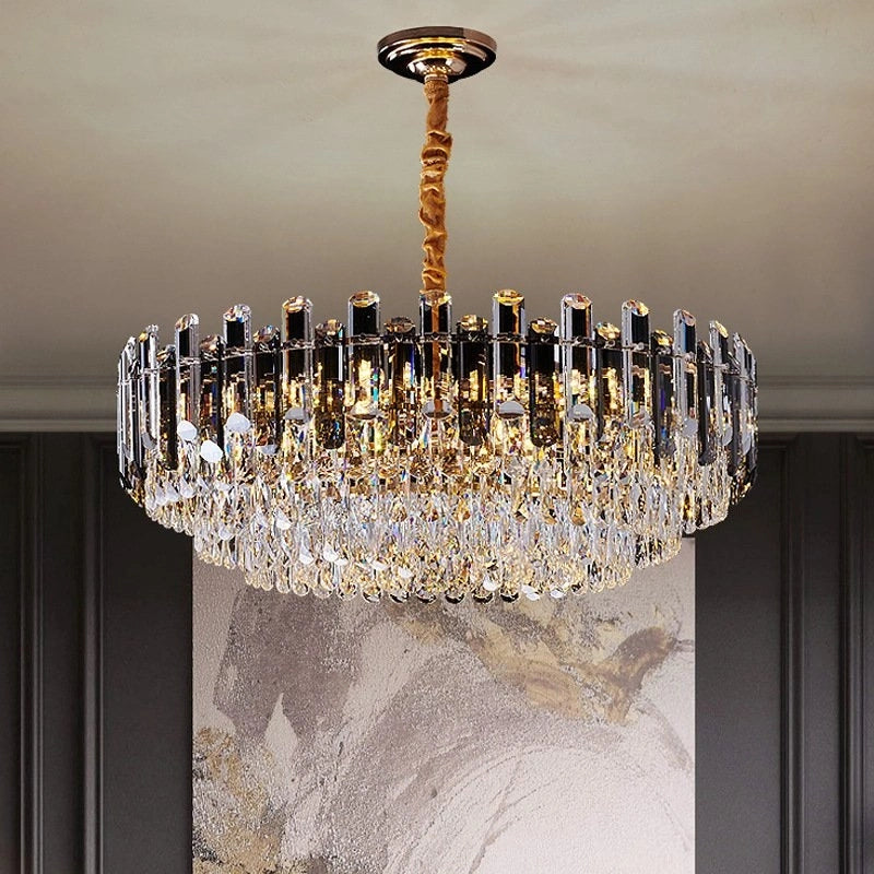 Zynella Modern Luxury Crystal Pendant Light for Living Room & Villa Hall