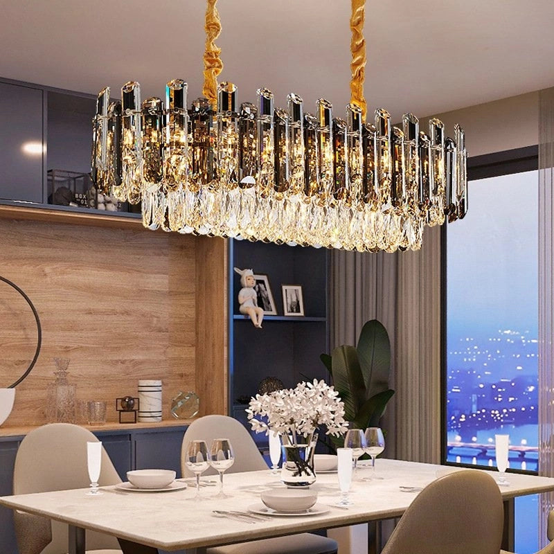 Zynella Modern Luxury Crystal Pendant Light for Living Room & Villa Hall