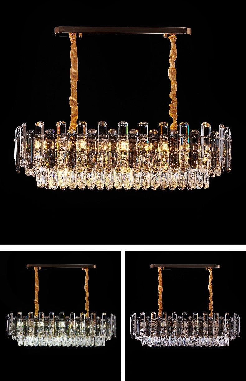 Zynella Modern Luxury Crystal Pendant Light for Living Room & Villa Hall