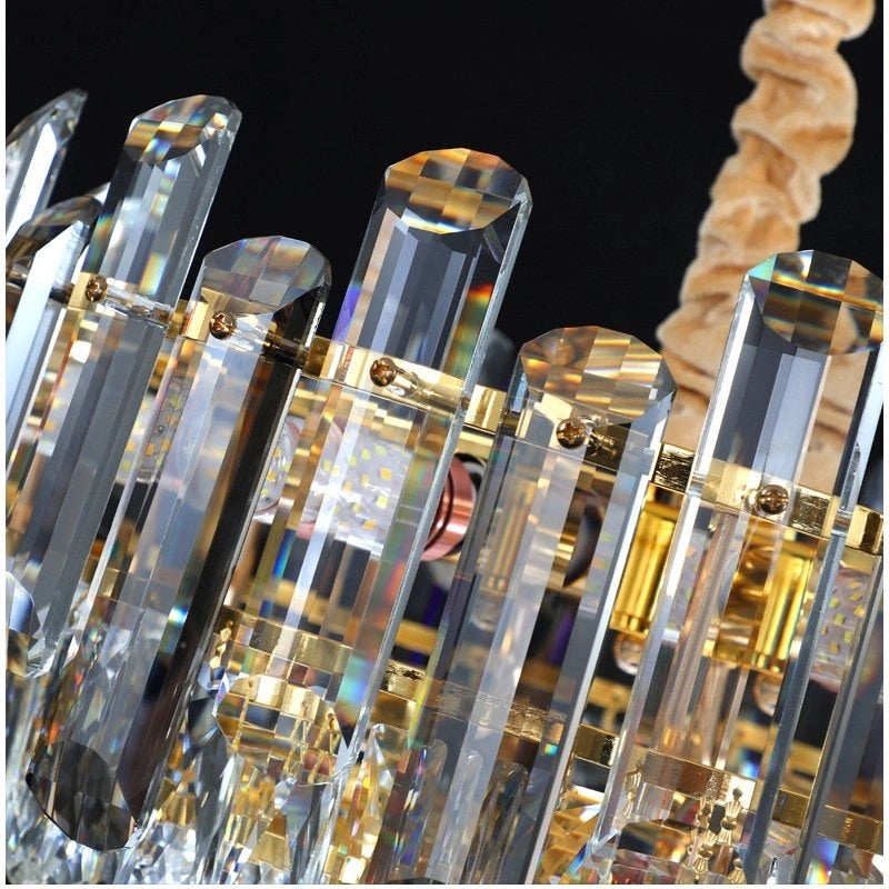 Zynella Modern Luxury Crystal Pendant Light for Living Room & Villa Hall